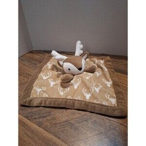 Levtex Baby Deer Lovey Security Blanket Brown Tan Reindeer Lovey